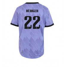 Real Madrid Antonio Rudiger #22 Bortedrakt Kvinner 2022-23 Kortermet